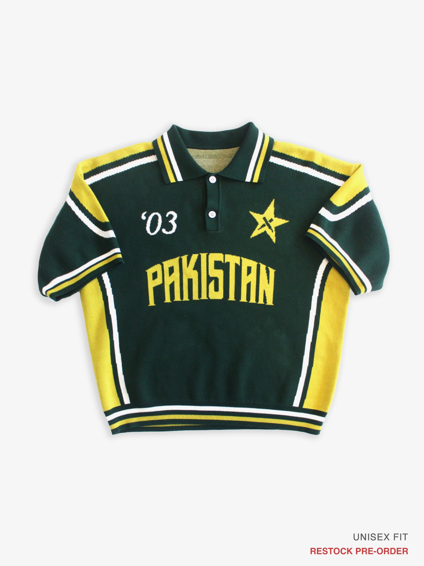 03' Legacy World Cup Jacquard Knit Pakistan Cricket Jersey: Restock Pre-Order