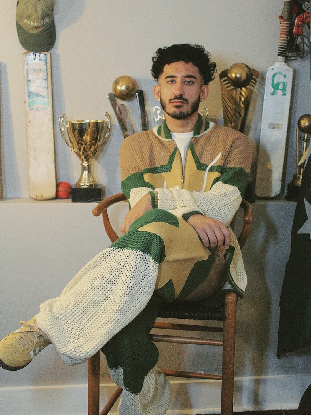 Crochet Knitted Pakistan Team Warm-Up Jacket