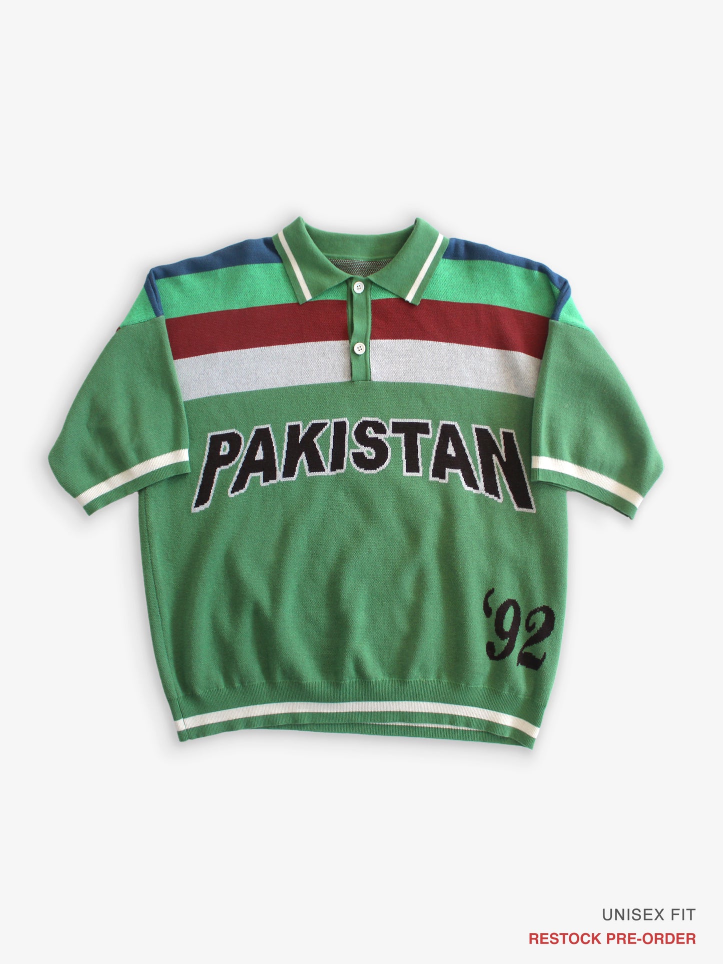 92' Legacy World Cup Jacquard Knit Pakistan Cricket Jersey: Restock Pre-Order