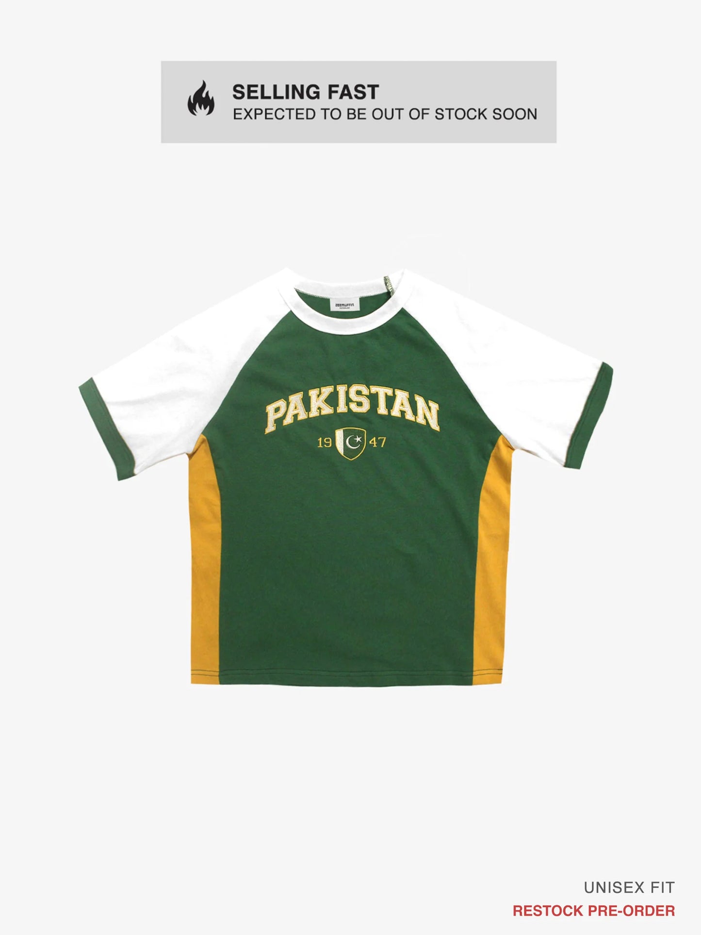 x ZEEMUFFIN | Pakistan "Boxy Tee" Men's : PRE-ORDER (June)