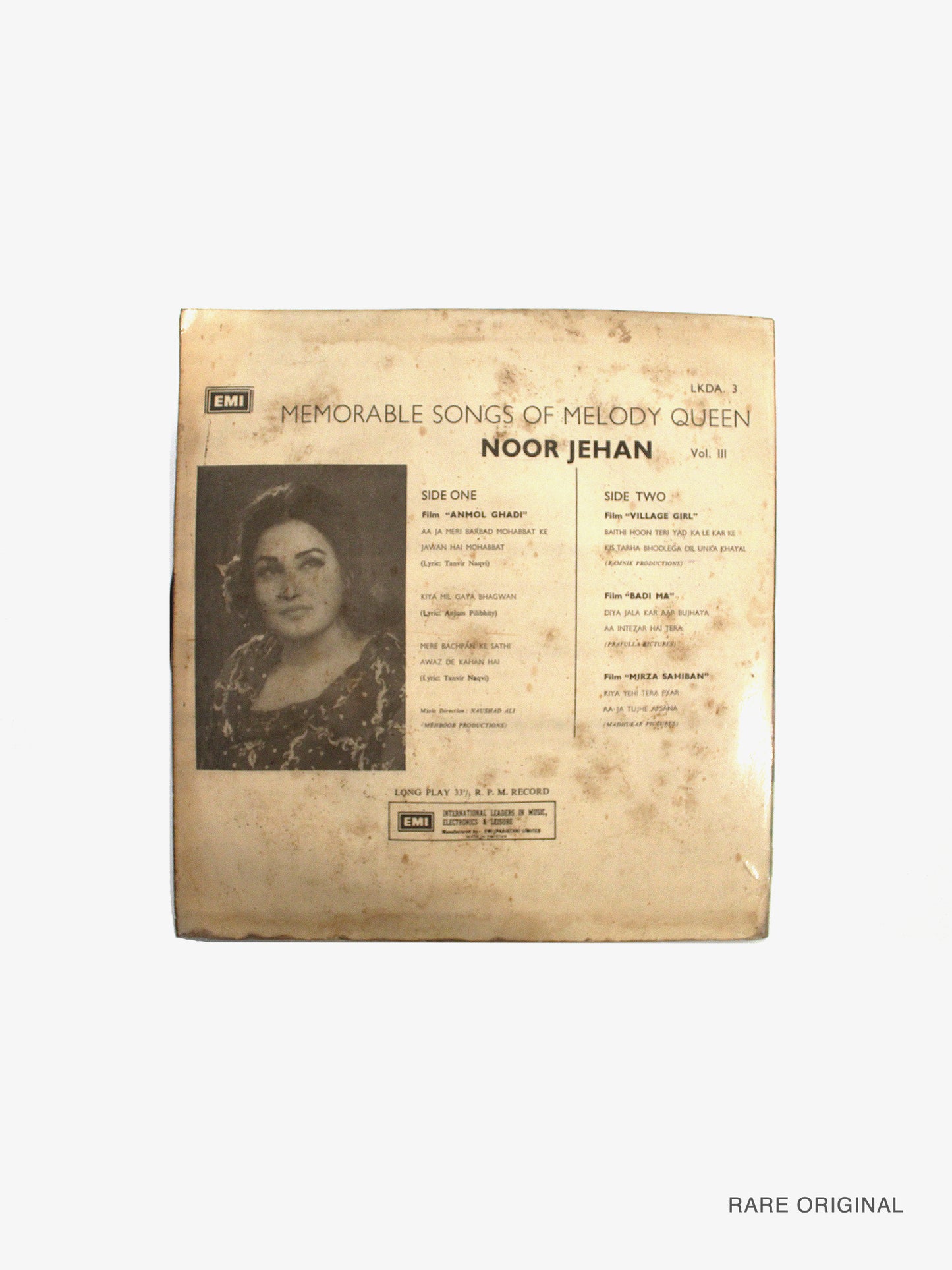Vintage | 1987 Noor Jehan "Melody Queen V.3" Vinyl Record