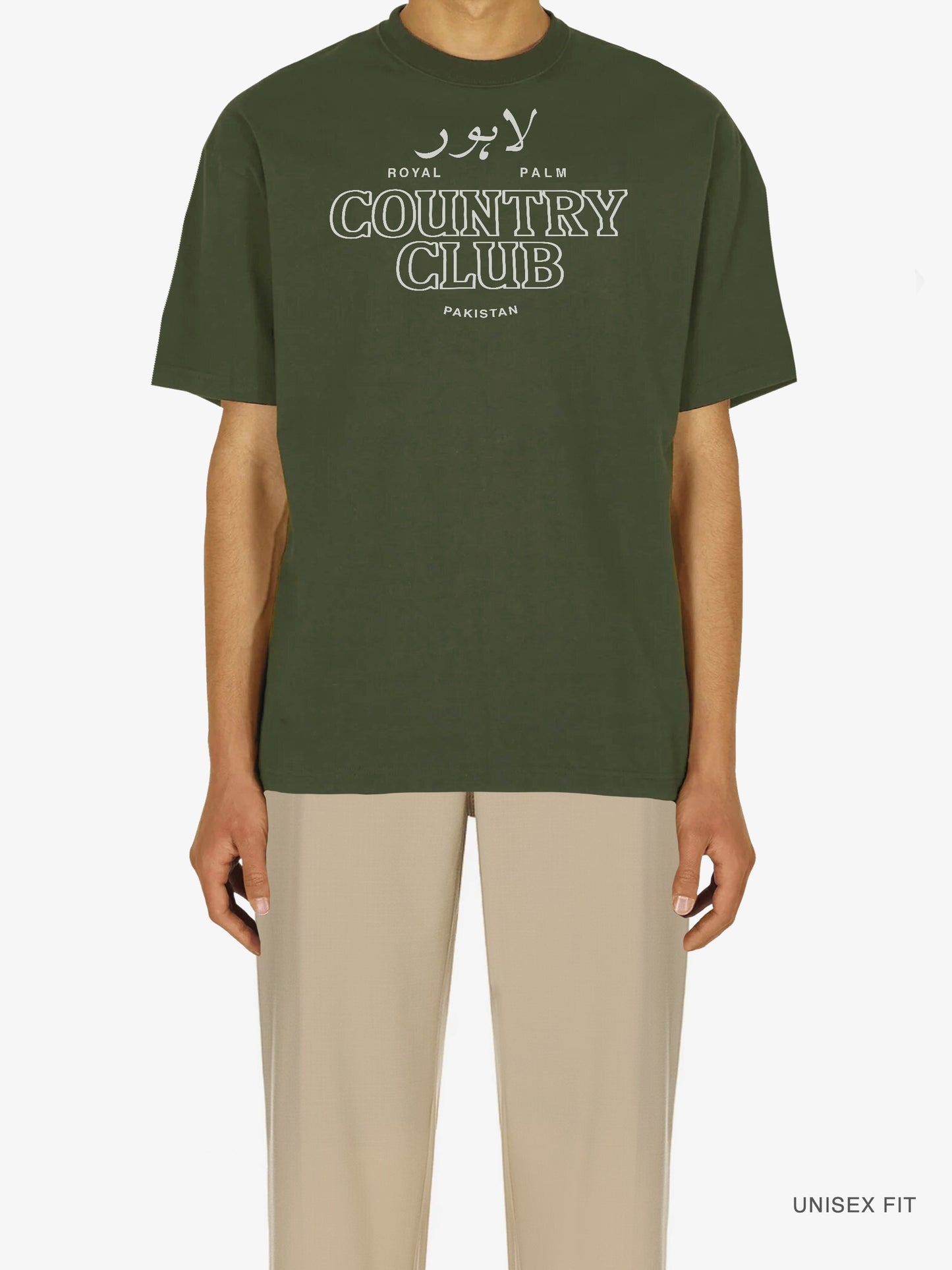 Merch | “Lahore ‘Royal Palm’ Country Club" Classic Tee: Olive