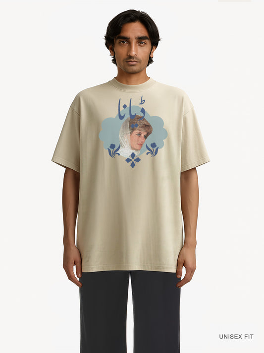 Premium Oversized | "Diana Pakistani Memorial" Organic Cotton Tee