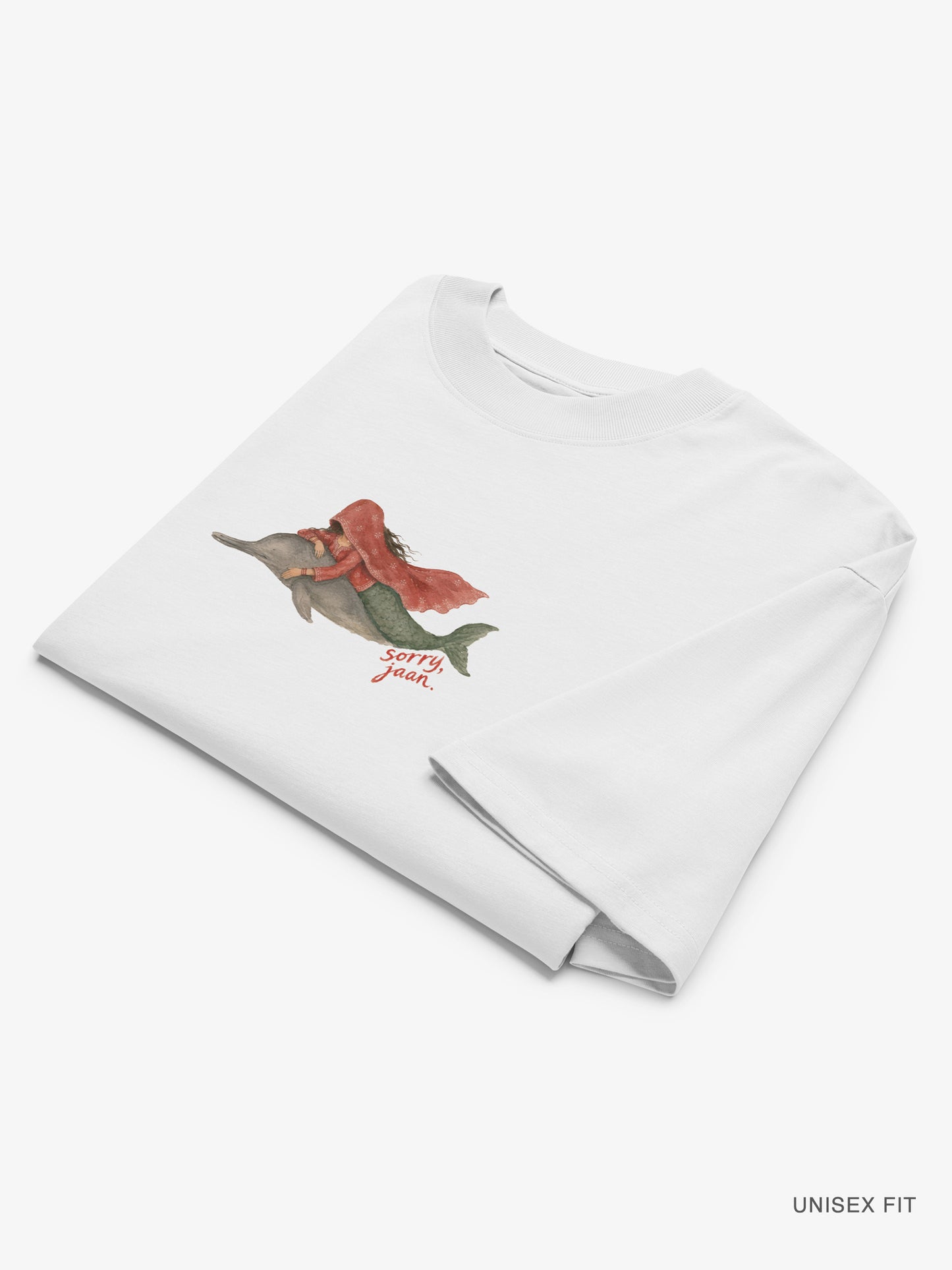 Premium Oversized | "Sorry Jaan" Jalpari/Mermaid Organic Cotton Tee