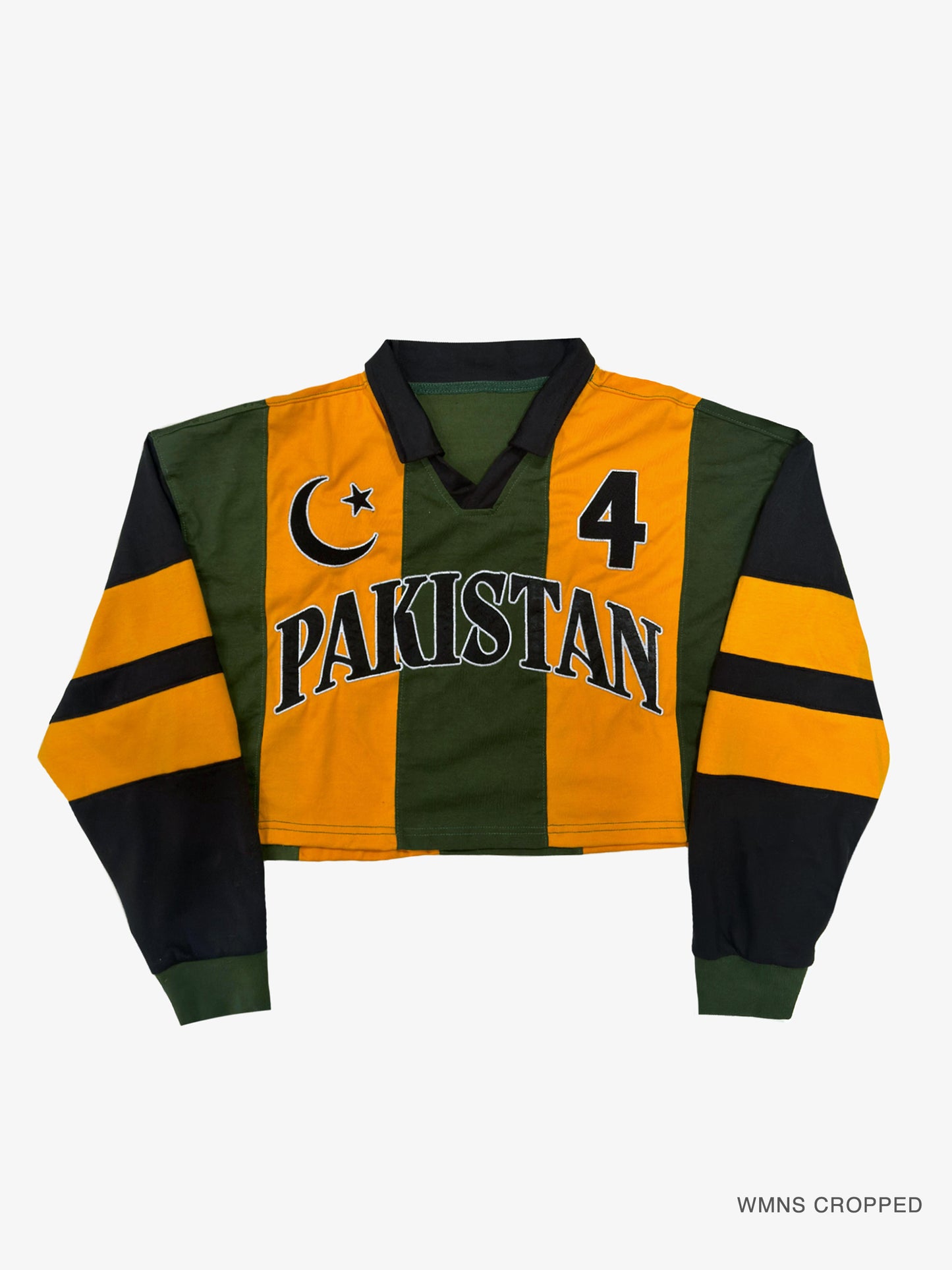 (Cropped) Goal Keeper LS Pakistan Striped Cotton Jersey: #4 | Restock Pre-Order