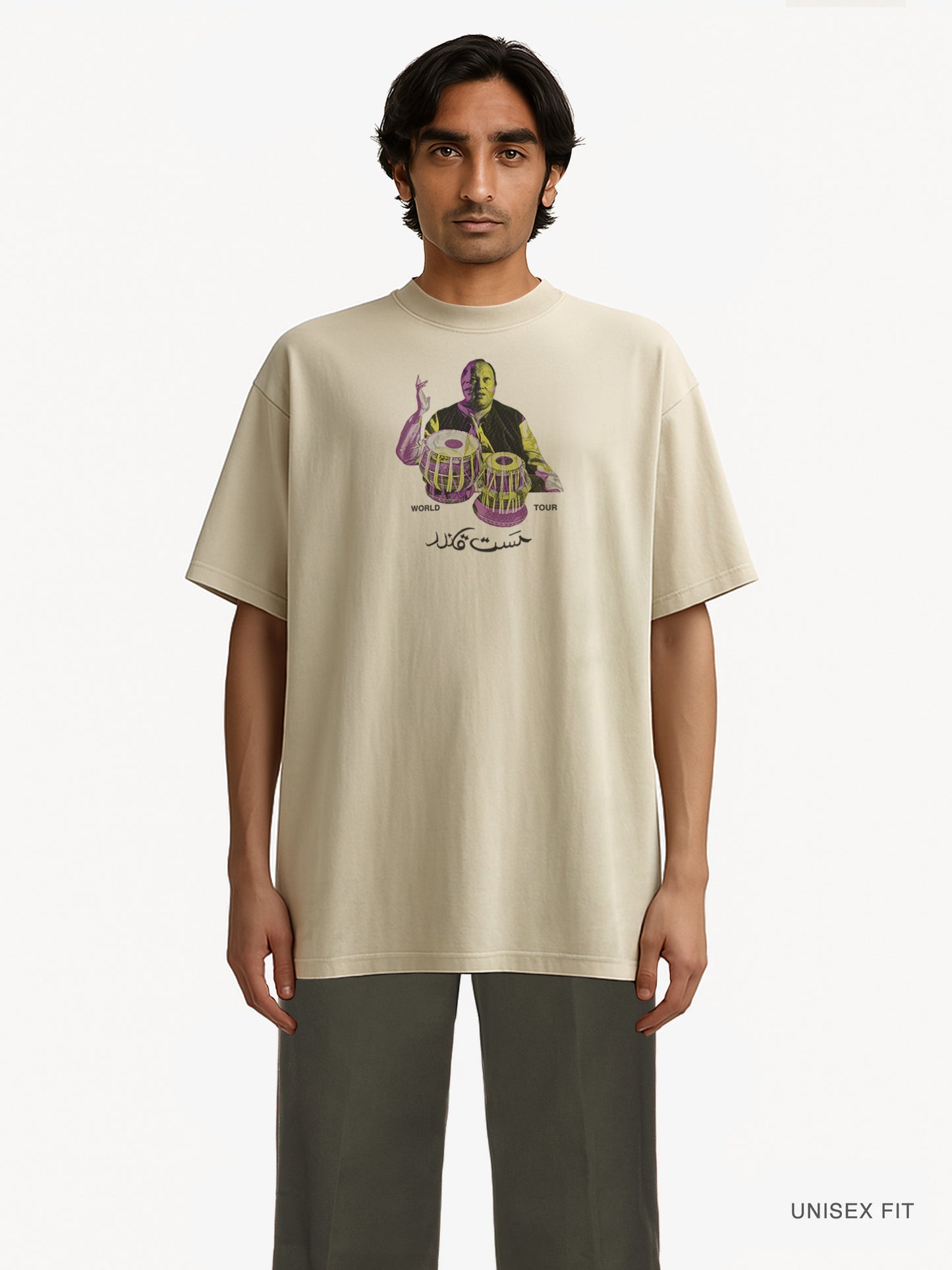 Premium Oversized | "Nusrat F. Ali Khan World Tour" Organic Cotton Tee
