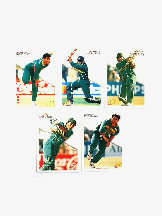 Vintage | 1996 World Cup Pakistan Trading Cards (Set of 5)