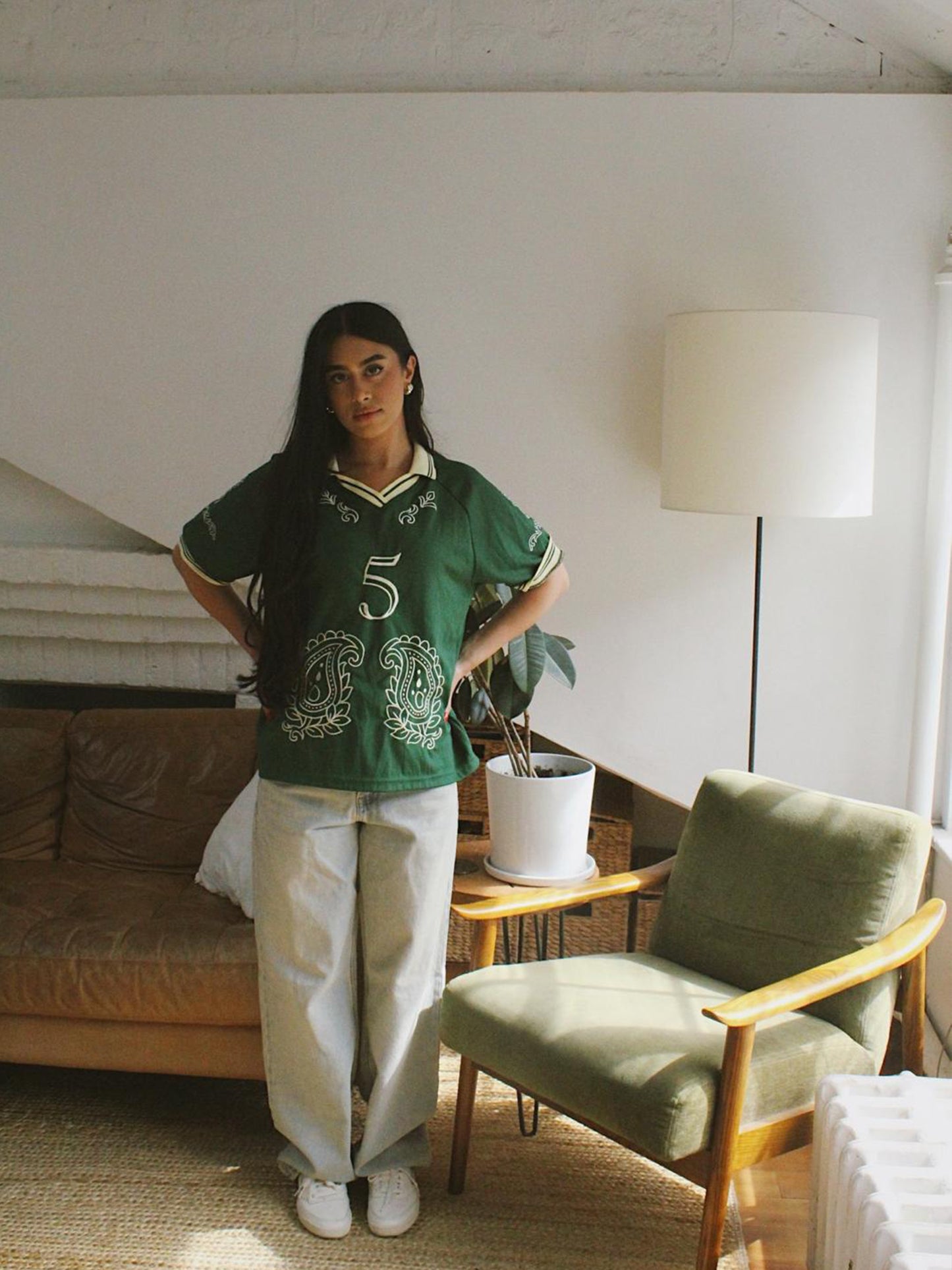 Embroidery Pakistan Paisley Soccer Jersey: #5