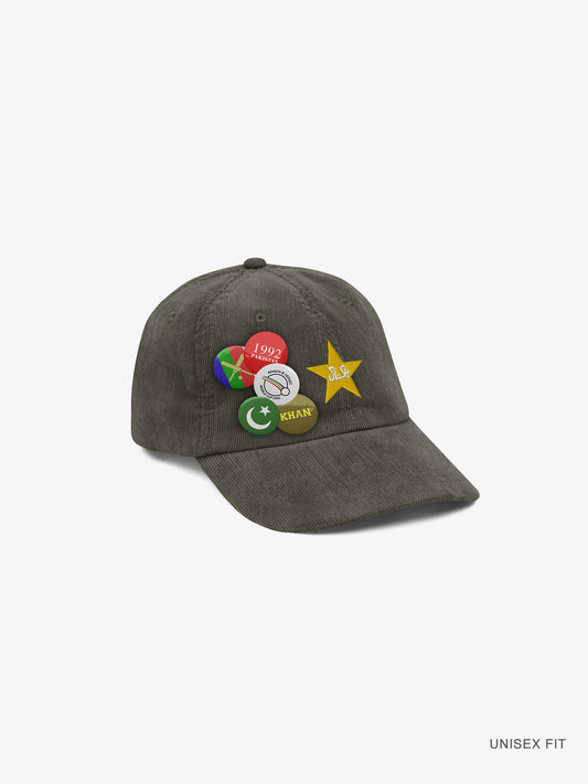 Merch | Pakistan Cricket Corduroy Cap in Olive