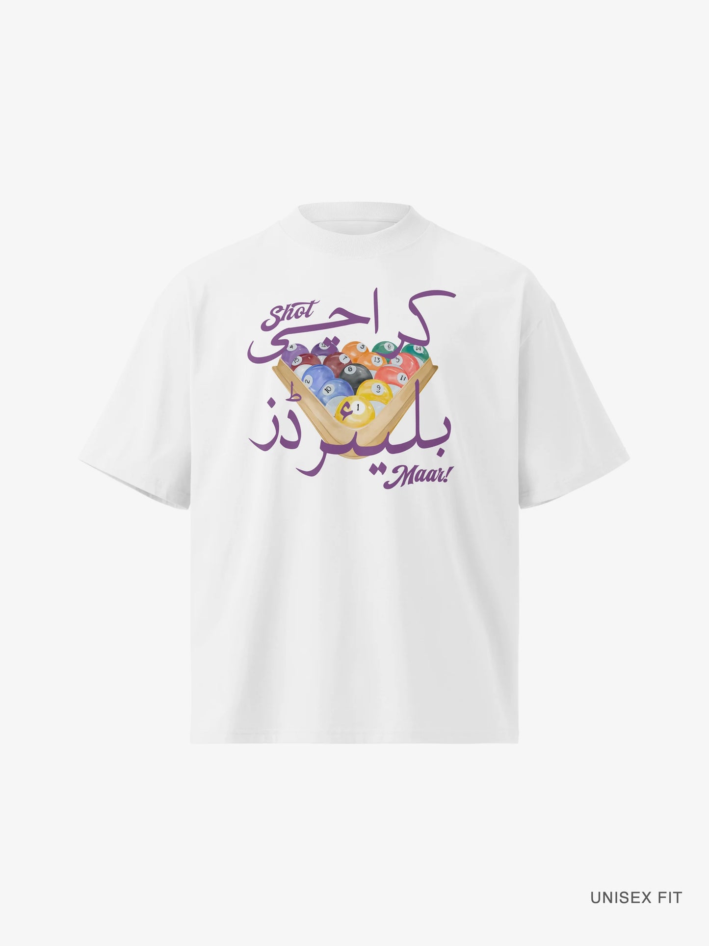 Premium Oversized | Karachi Billiards "Shot Maar" Organic Cotton Tee