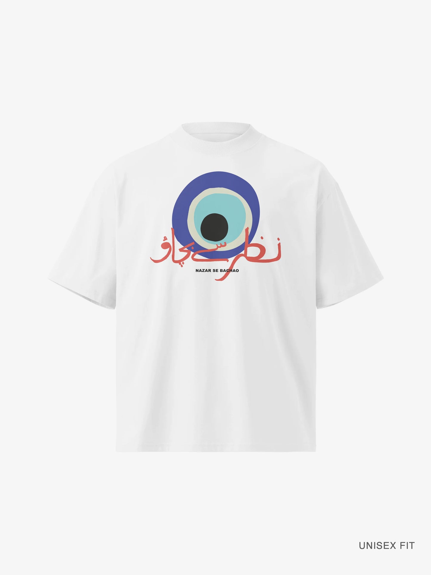Premium Oversized | "Nazar Se Bachao" Evil Eye Organic Cotton Tee