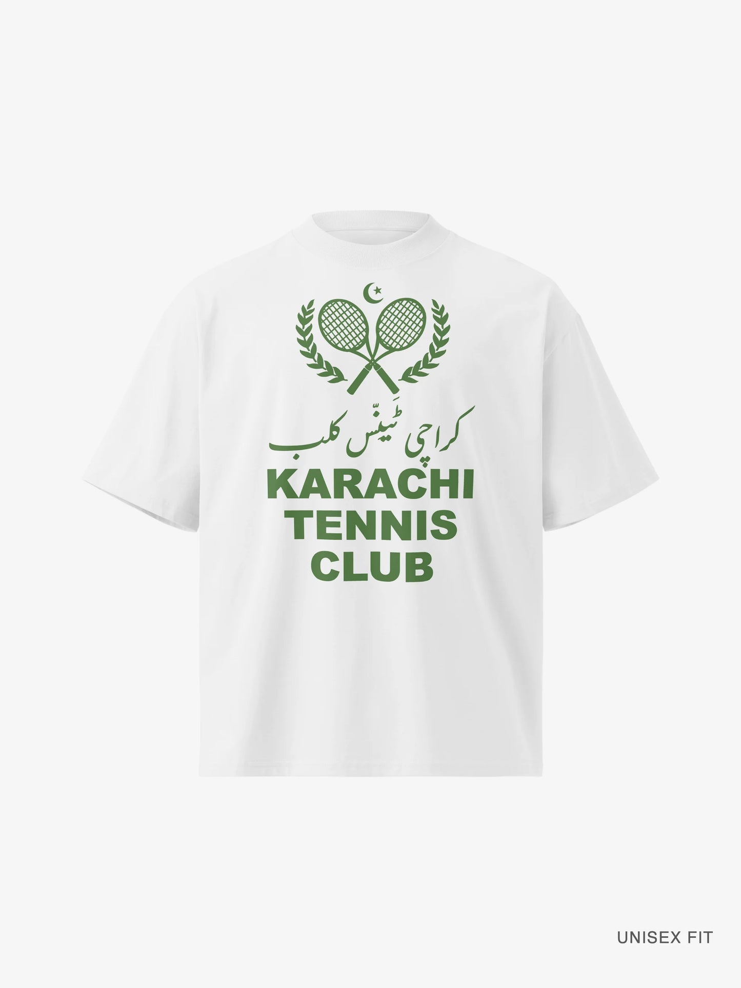 Premium Oversized | "Karachi Tennis Club" Organic Cotton Tee