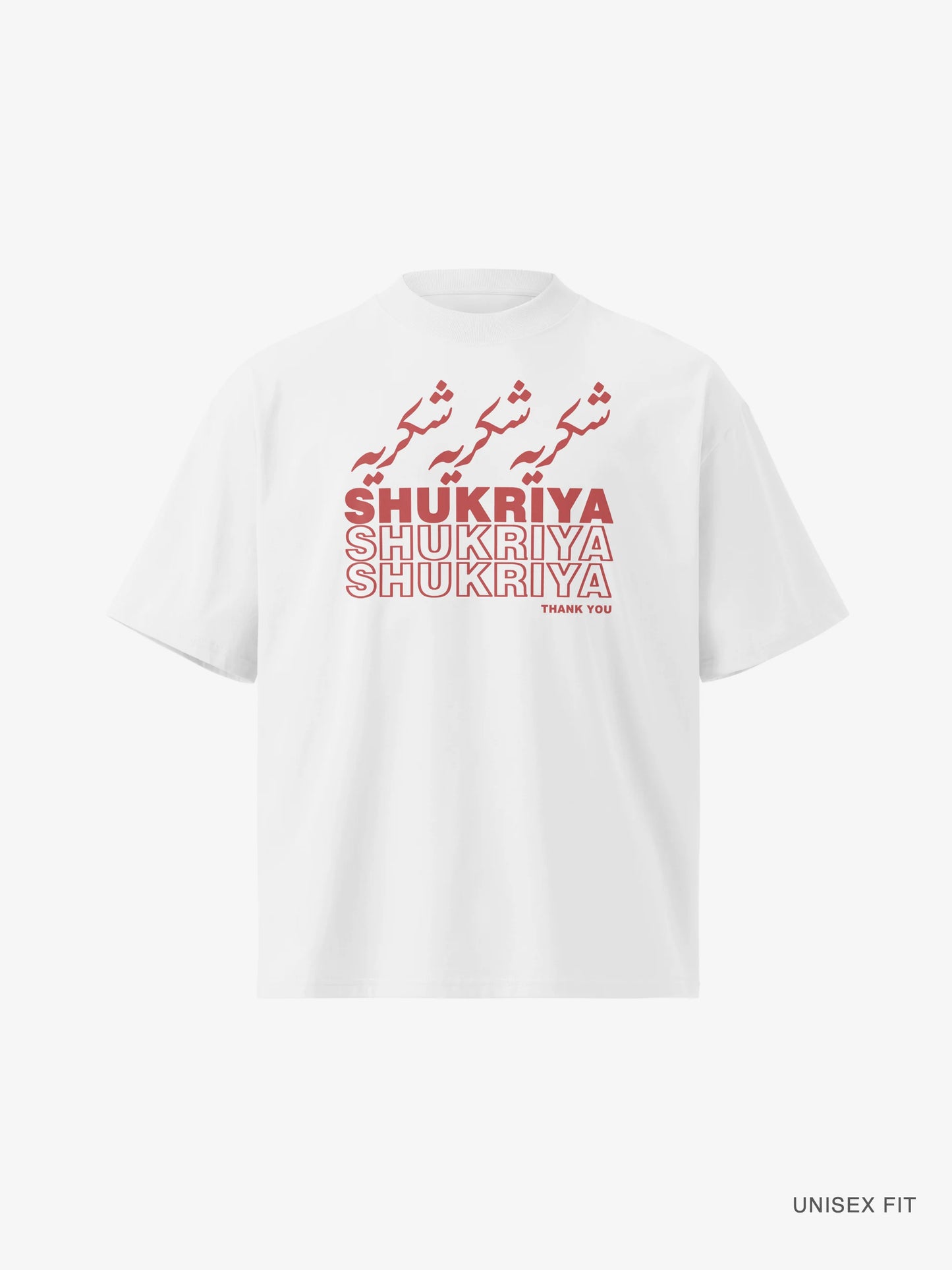 Premium Oversized | "Shukriya" Bazaar Thank You Organic Cotton Tee