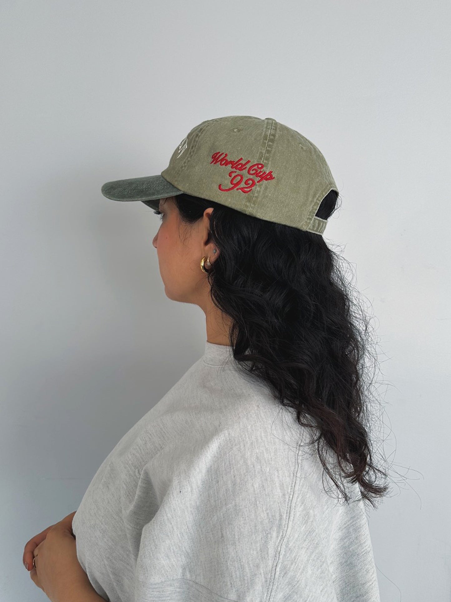 Back-Order | World Champions Multi-Patch Cap in Washed Olive