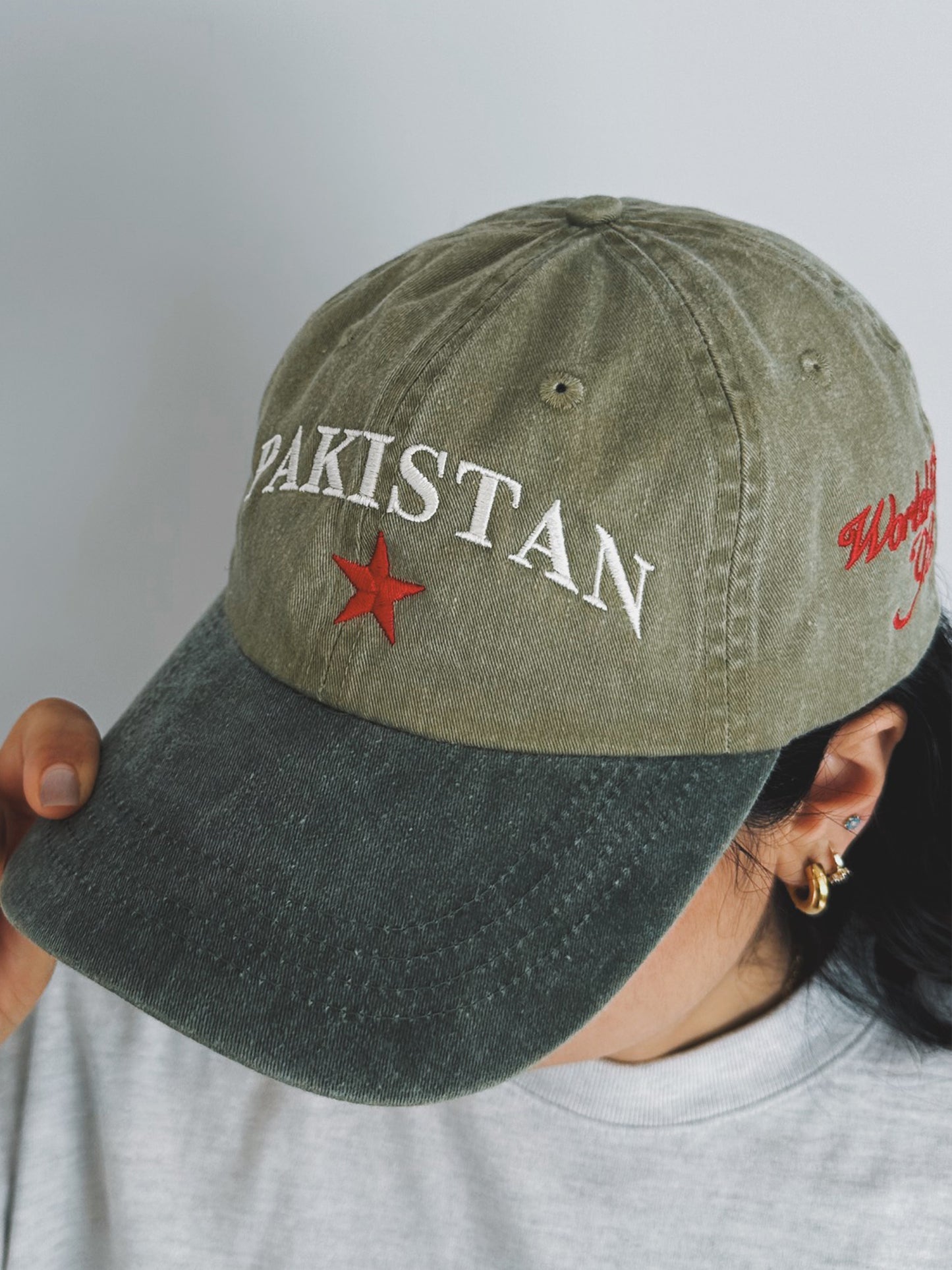Back-Order | World Champions Multi-Patch Cap in Washed Olive