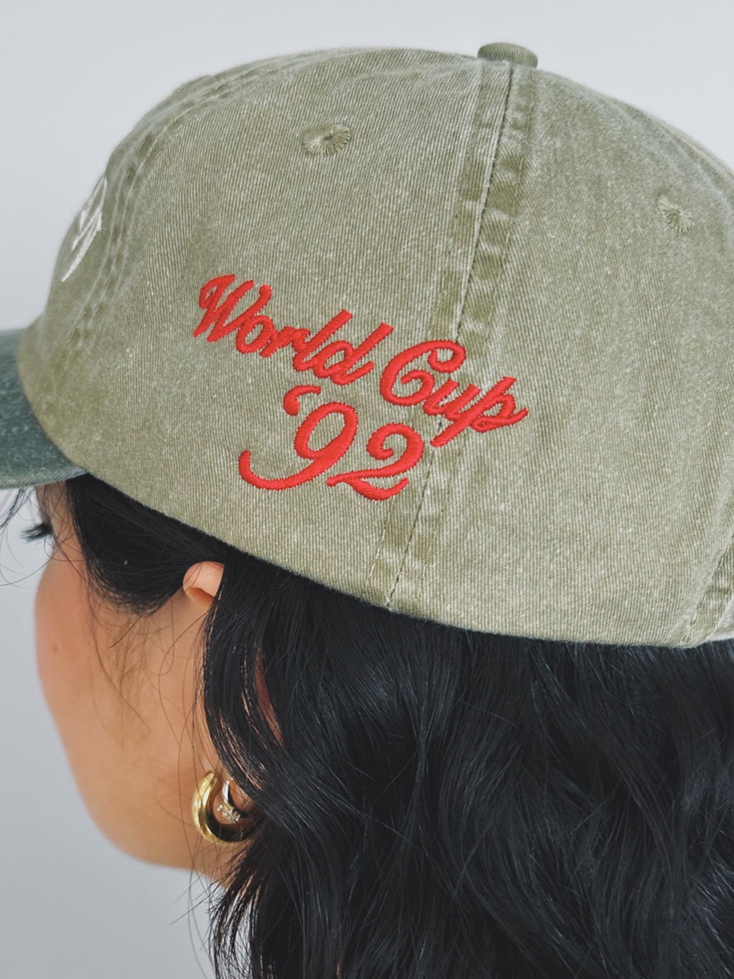 Back-Order | World Champions Multi-Patch Cap in Washed Olive
