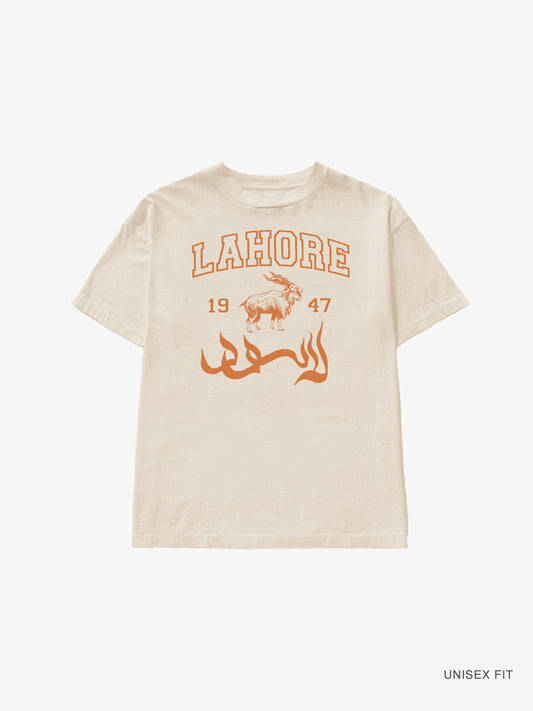 Merch | "Lahore Collegiate" Classic Tee: Cream