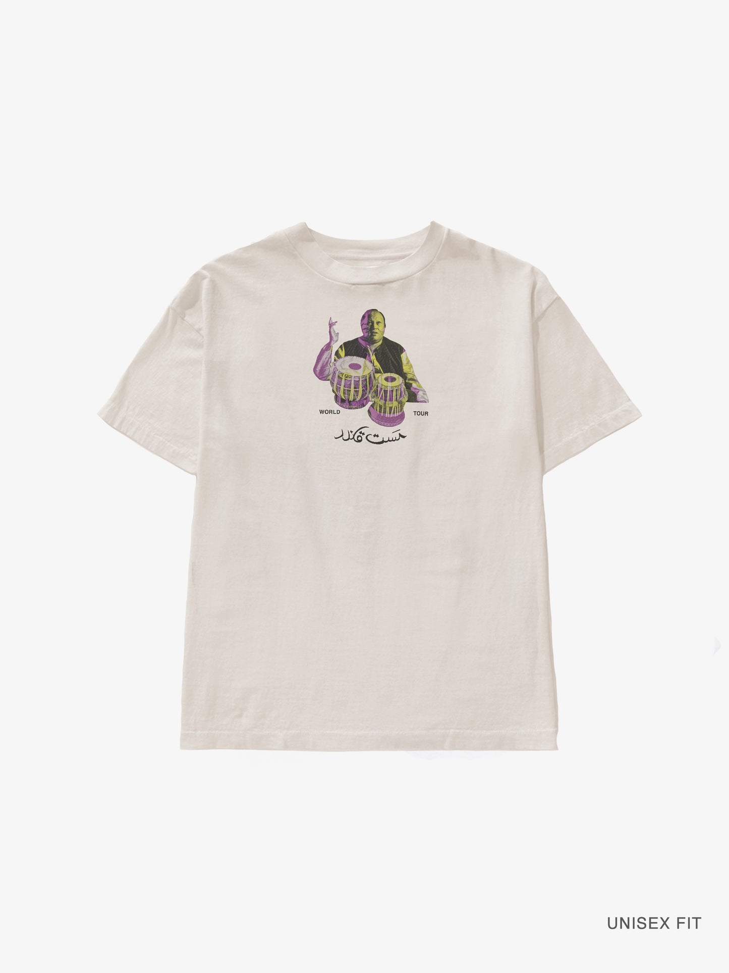 Merch | "Nusrat F. Ali Khan World Tour" Tee : Natural