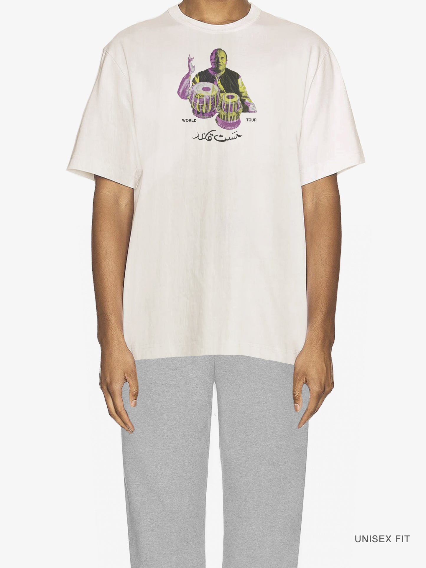 Merch | "Nusrat F. Ali Khan World Tour" Tee : Natural