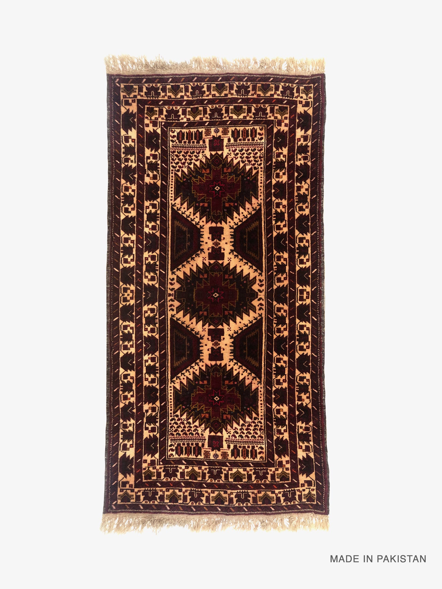 Vintage | Hand Knotted 3.8' x 6.5' Wool Area Rug