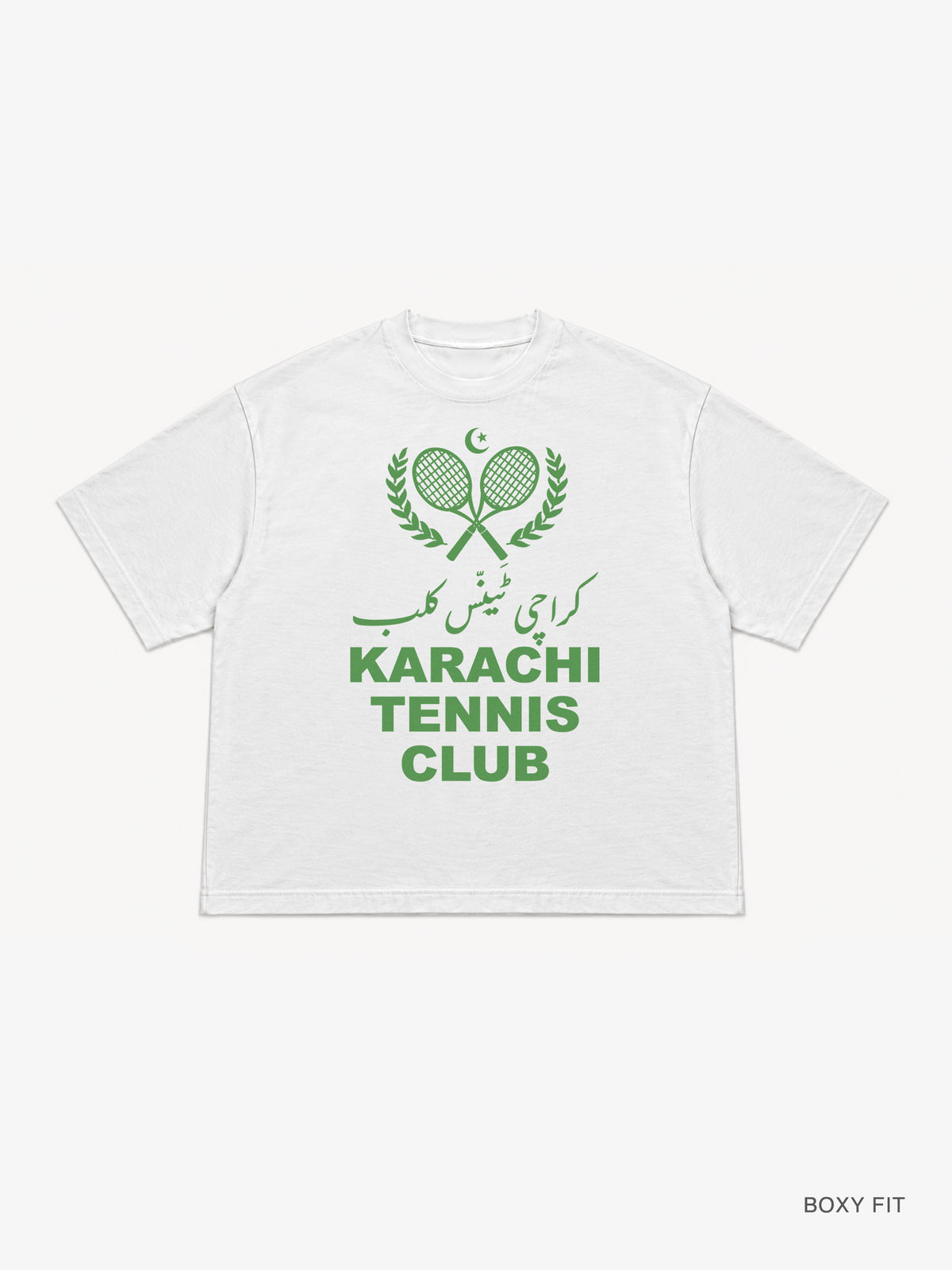"Karachi Tennis Club" Boxy Tee