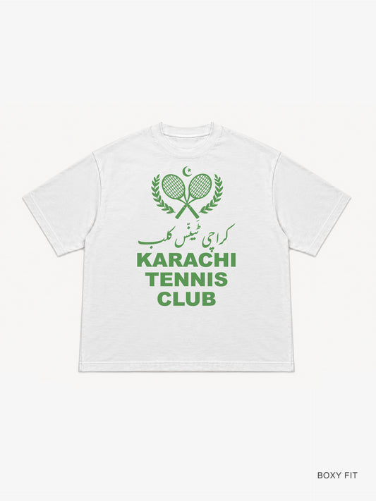 "Karachi Tennis Club" Boxy Tee