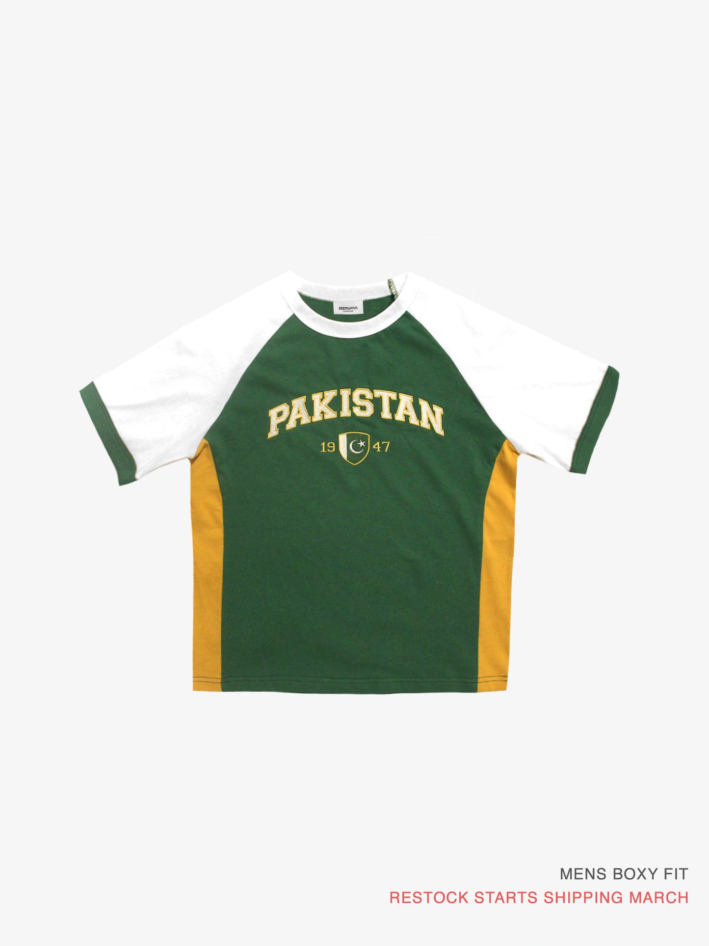 x ZEEMUFFIN | Pakistan "Boxy Tee" Men's : PRE-ORDER 2