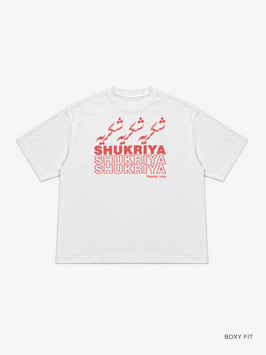"Shukriya" Bazaar Thank You Boxy Tee