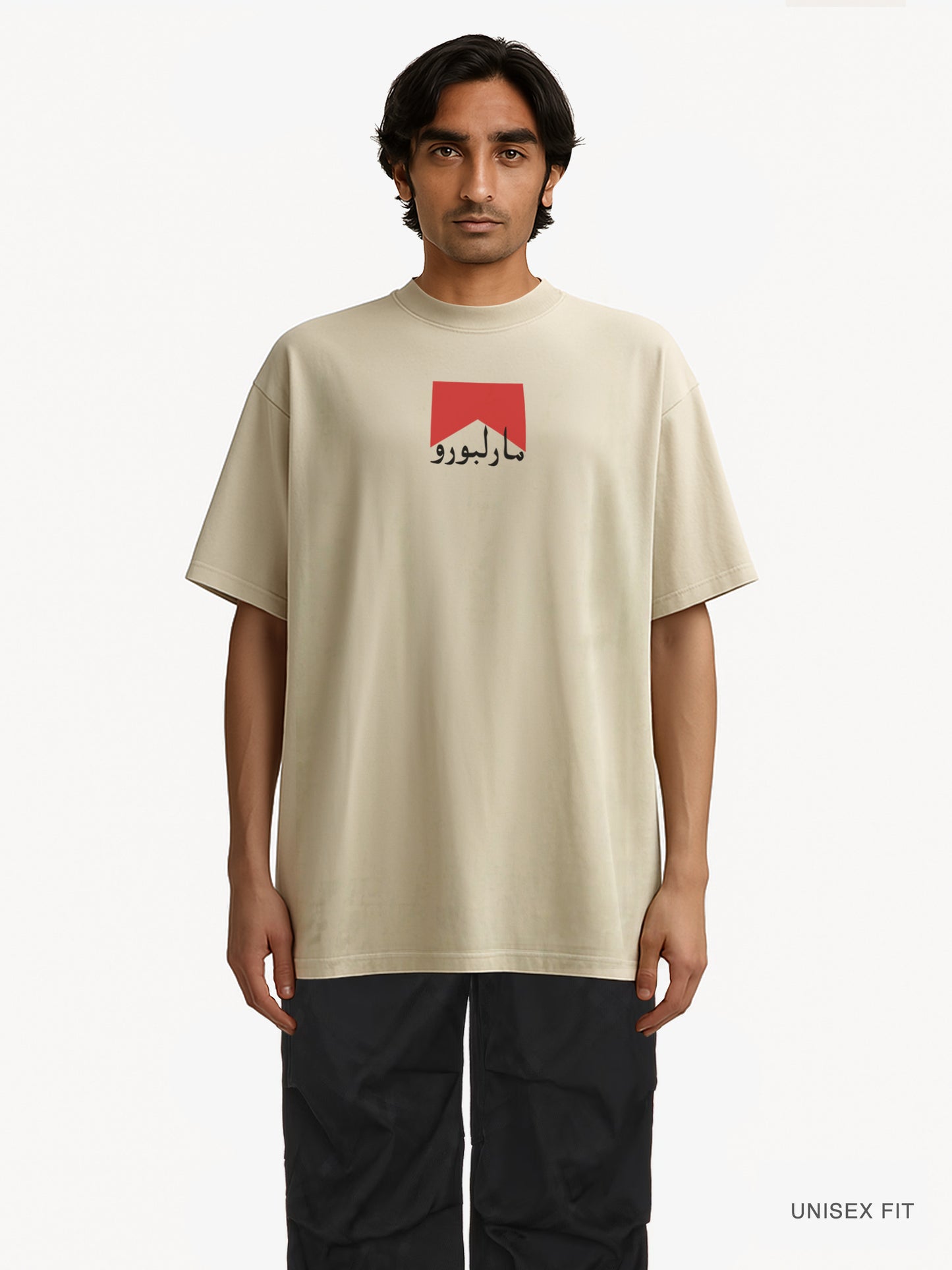 Premium Oversized | Red 100s "Sutta" Urdu Organic Cotton Tee