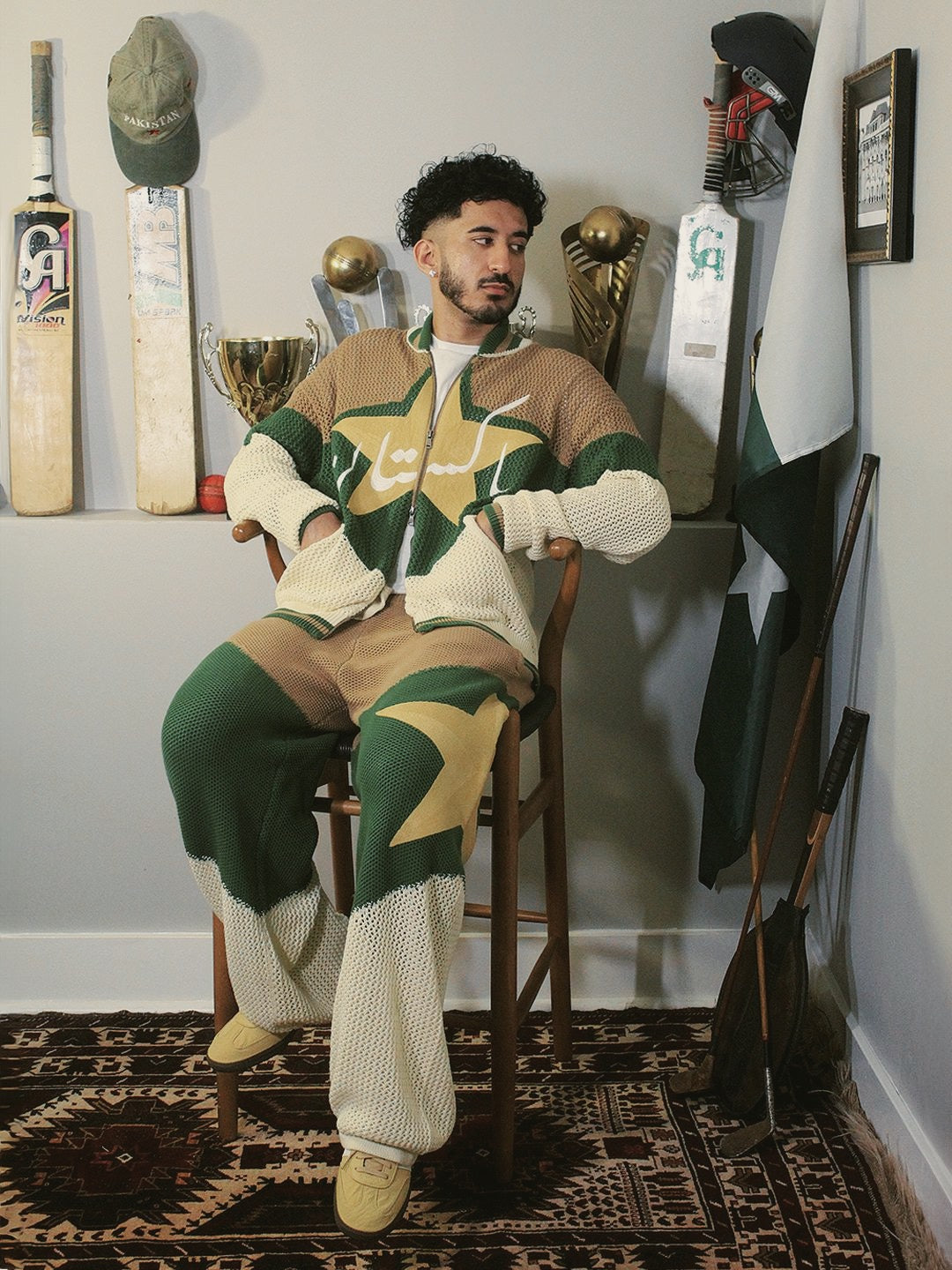 Restock Pre-Order | Crochet Knitted Pakistan Team Warm-Up Pants (Aug)