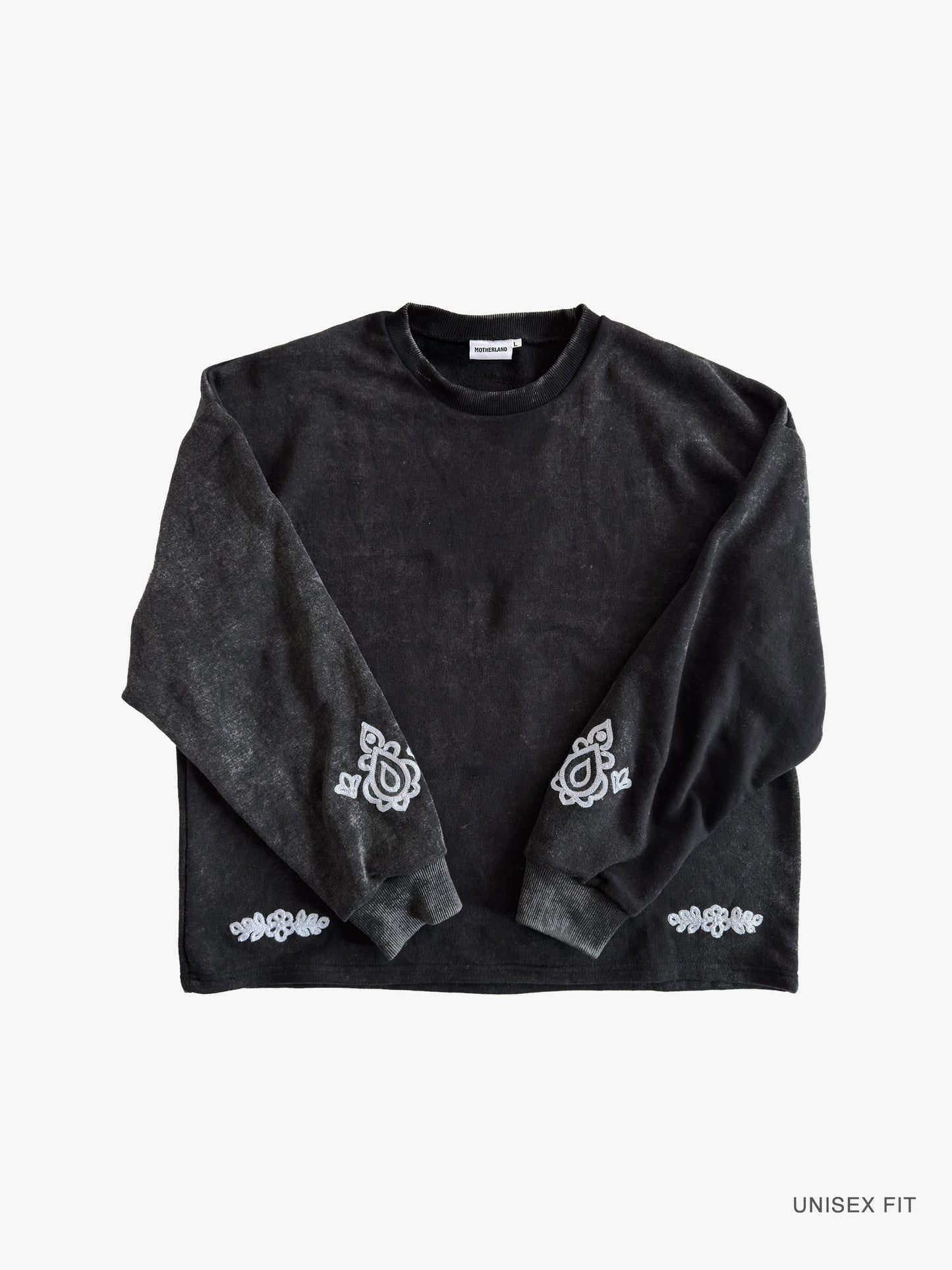 Washed French-Terry LS Top: Motif 001