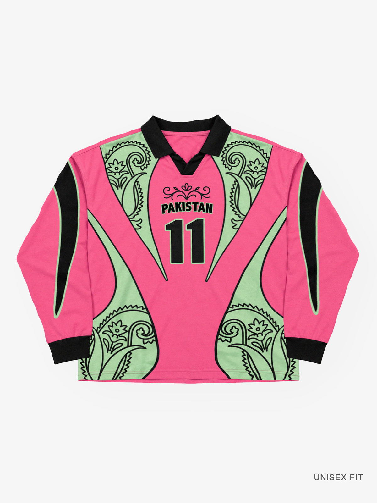 Goal Keeper LS Pakistan Motif Cotton Jersey: #11 Pink