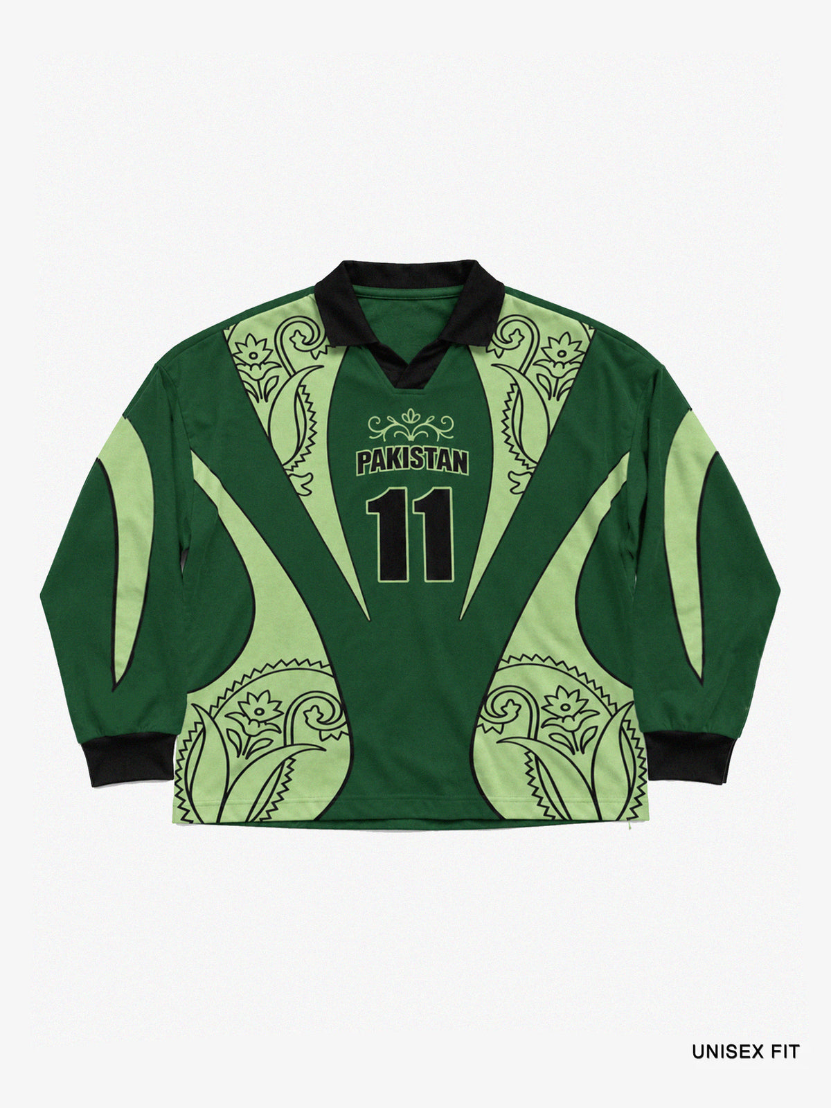 Goal Keeper LS Pakistan Motif Cotton Jersey: #11 Green