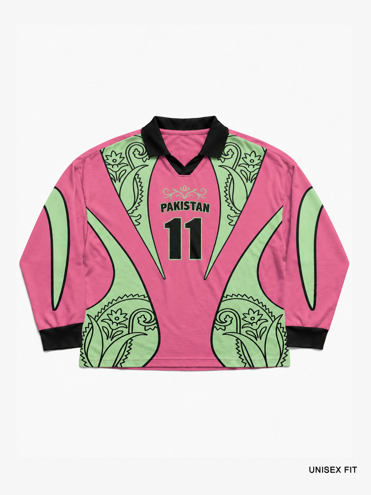 Goal Keeper LS Pakistan Motif Cotton Jersey: #11 Pink