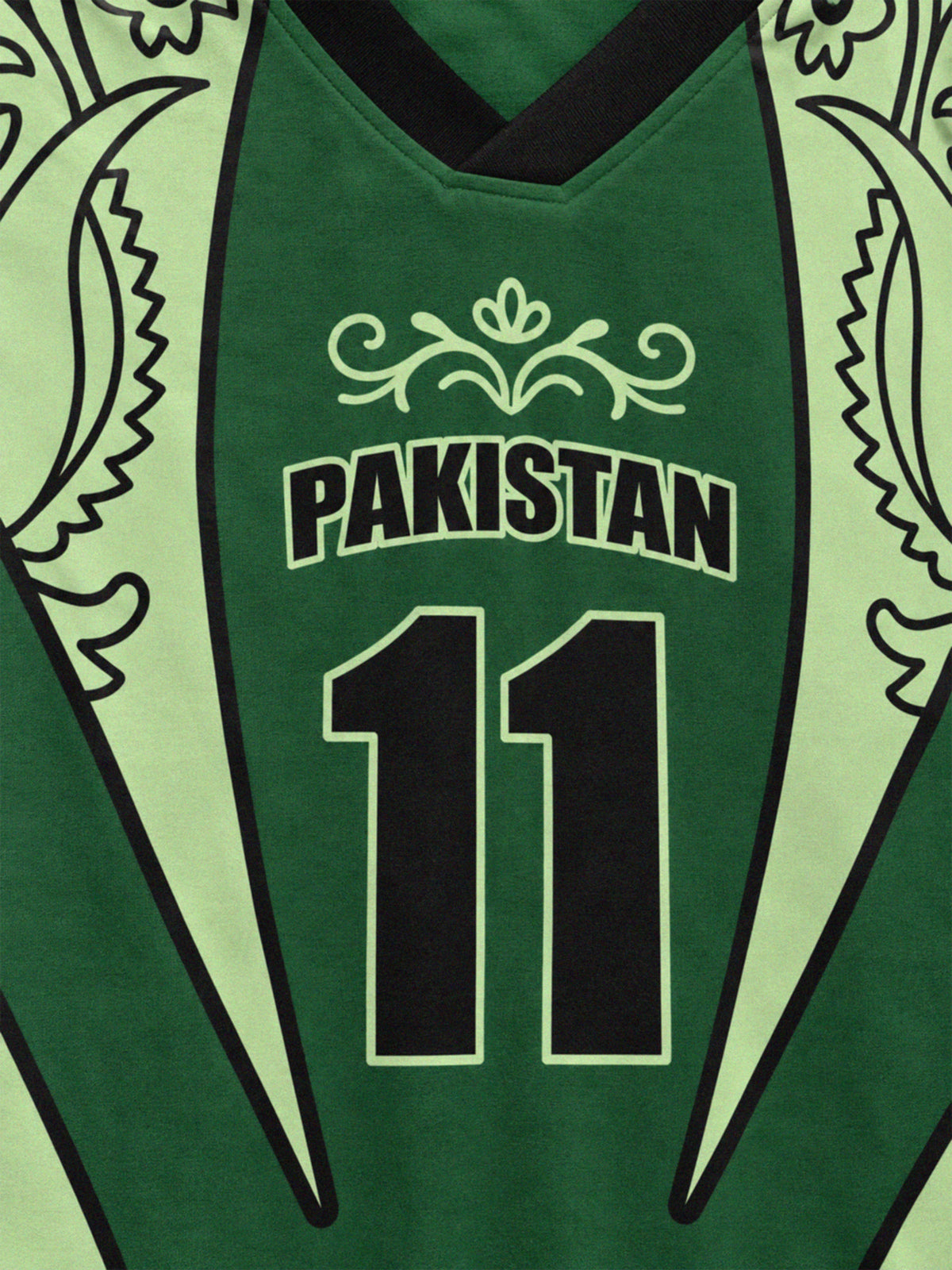 Goal Keeper LS Pakistan Motif Cotton Jersey: #11 Green