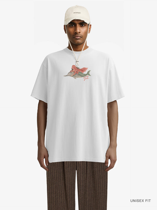 Premium Oversized | "Sorry Jaan" Jalpari/Mermaid Organic Cotton Tee