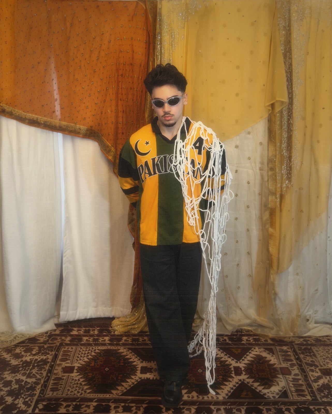 Goal Keeper LS Pakistan Striped Cotton Jersey: #4 | Restock Pre-Order