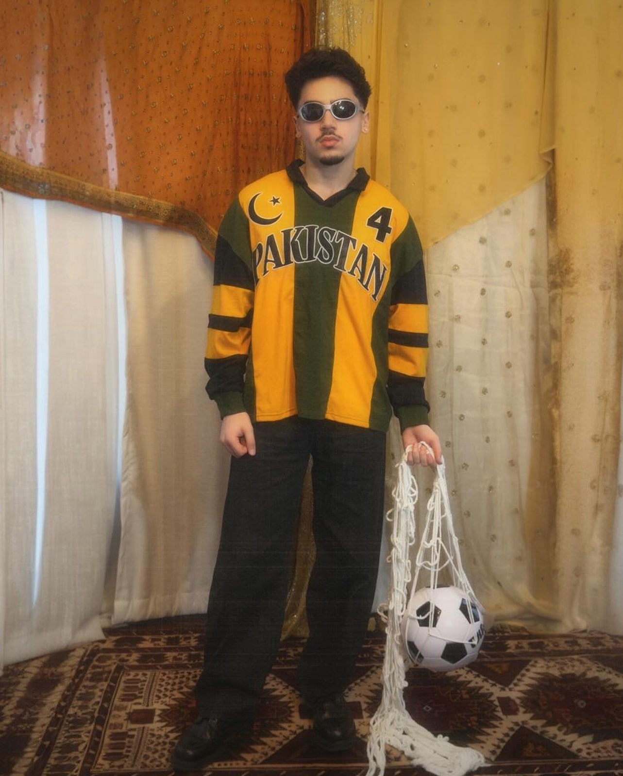 Goal Keeper LS Pakistan Striped Cotton Jersey: #4 | Restock Pre-Order