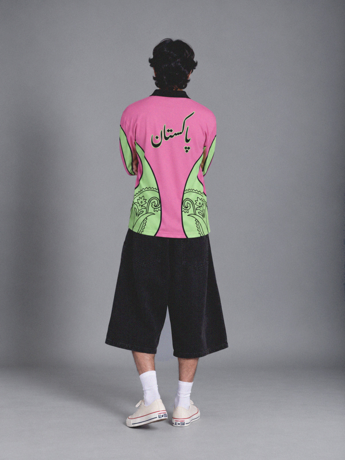 Goal Keeper LS Pakistan Motif Cotton Jersey: #11 Pink