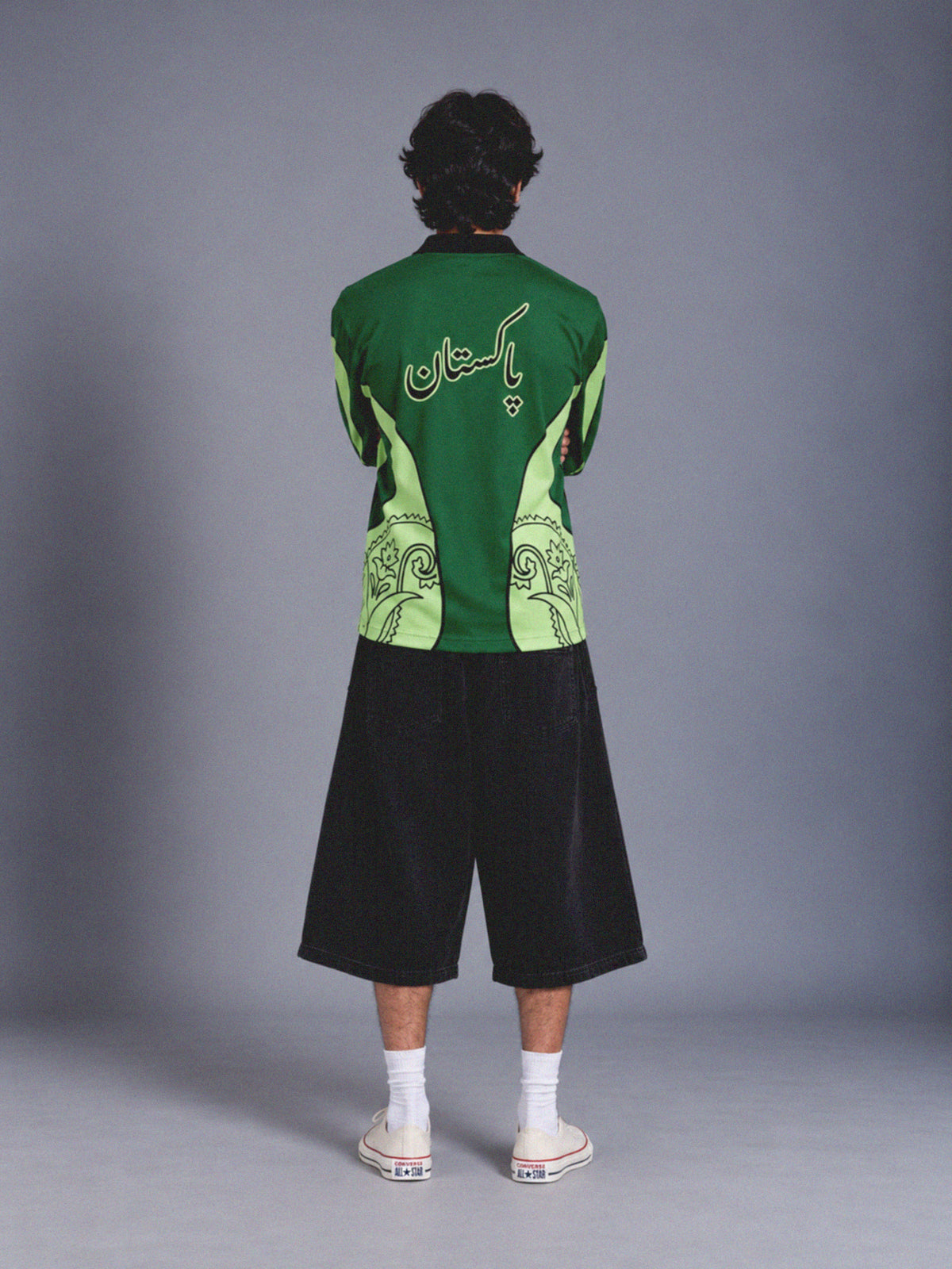 Goal Keeper LS Pakistan Motif Cotton Jersey: #11 Green