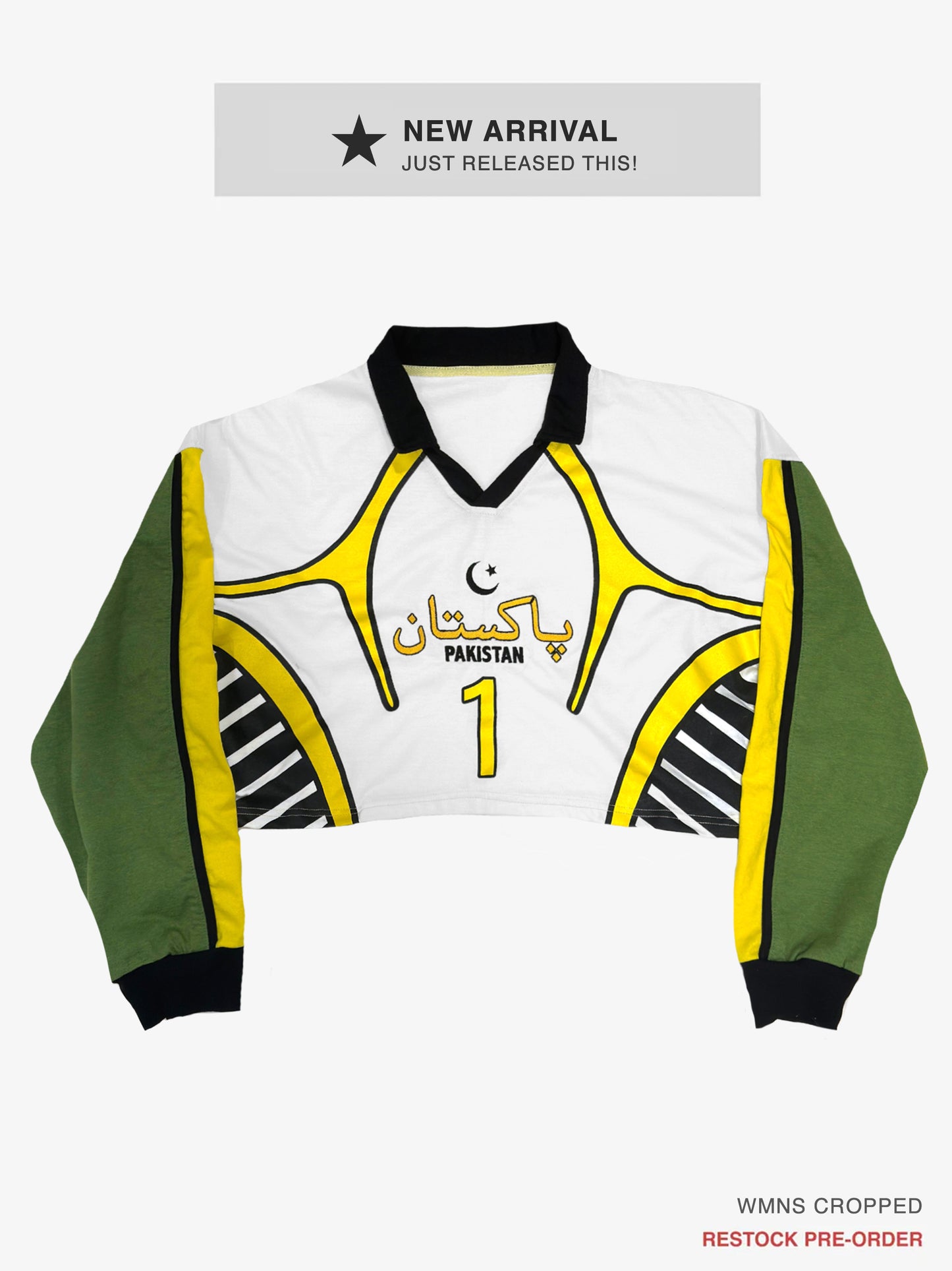 (Cropped) Goal Keeper LS Pakistan Geometric Cotton Jersey: #1 | Restock Pre-Order