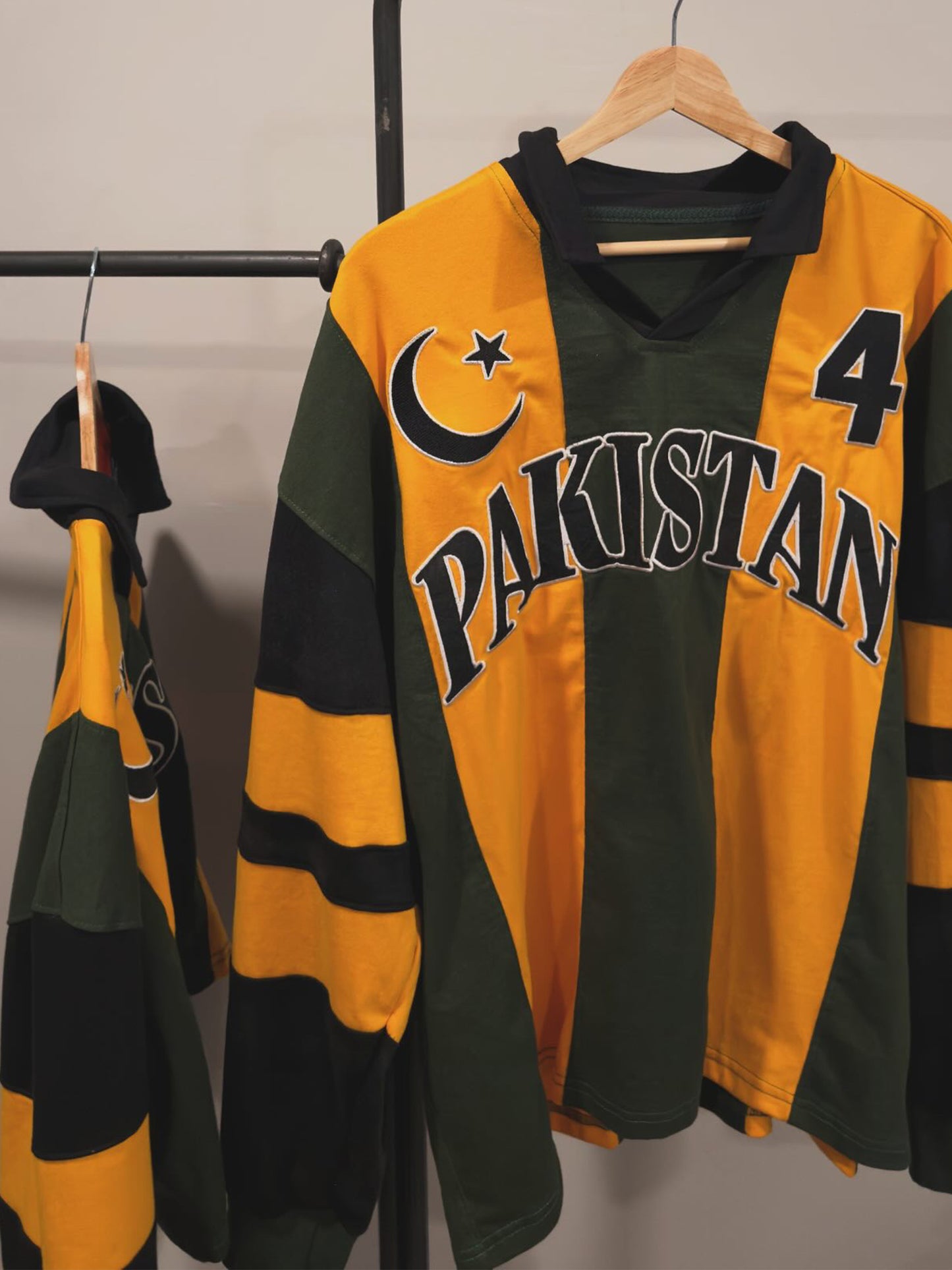Goal Keeper LS Pakistan Striped Cotton Jersey: #4 | Restock Pre-Order