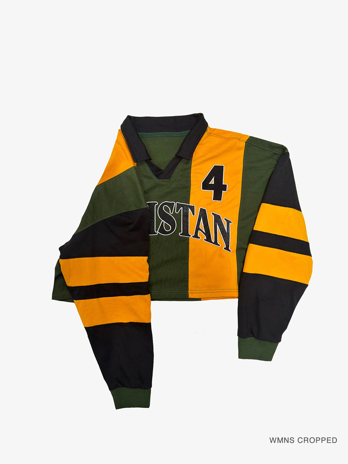 (Cropped) Goal Keeper LS Pakistan Striped Cotton Jersey: #4 | Restock Pre-Order