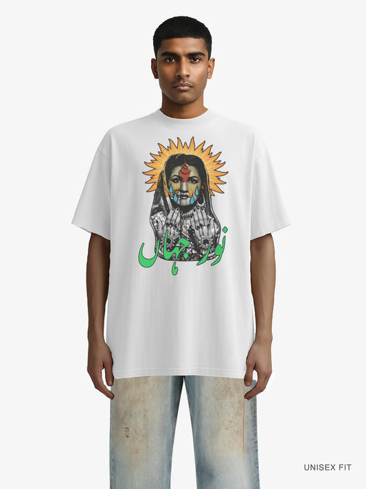 Premium Oversized | "Noor Jehan" Lit Matches Strike" Organic Cotton Tee