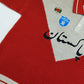 Club Patchwork Textured Knit Cricket Jersey: Red/Cream