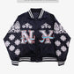 NY "Diaspora Yanks" Satin Baseball Jacket: Navy | Restock Pre-Order