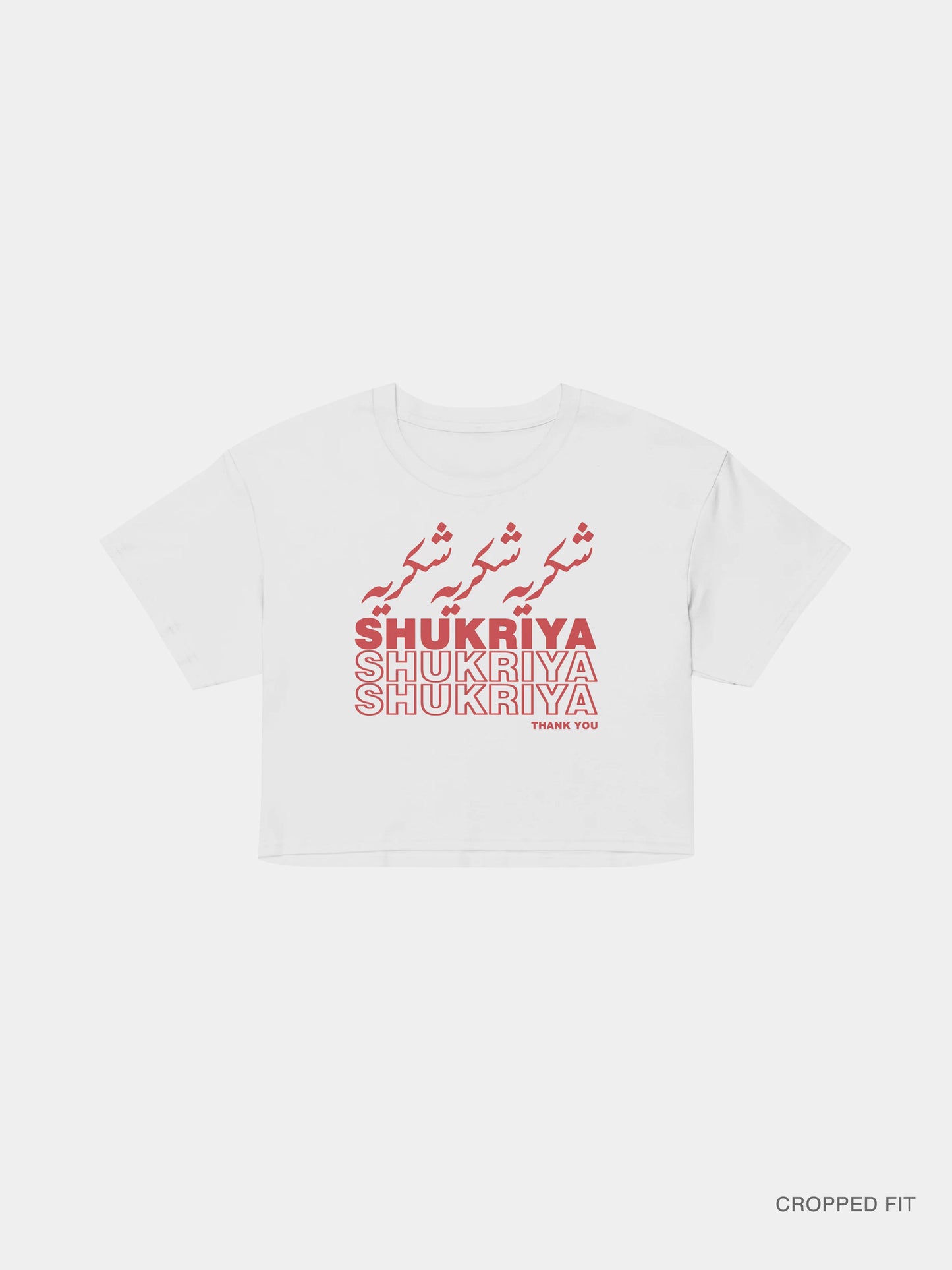 WMNS | "Shukriya" Bazaar Thank You Cropped Tee