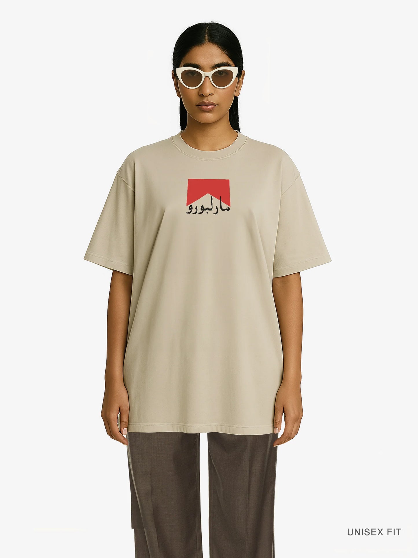 Premium Oversized | Red 100s "Sutta" Urdu Organic Cotton Tee