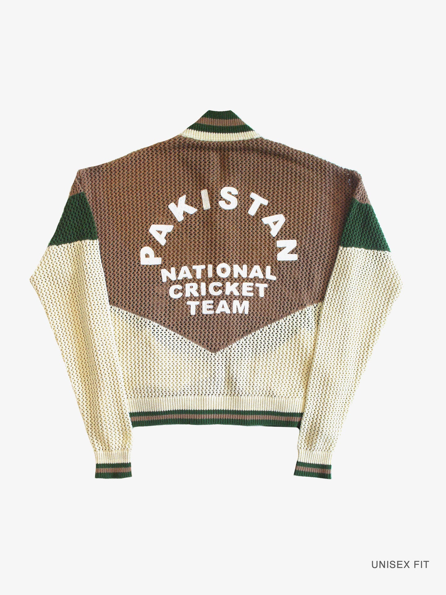Crochet Knitted Pakistan Team Warm-Up Jacket
