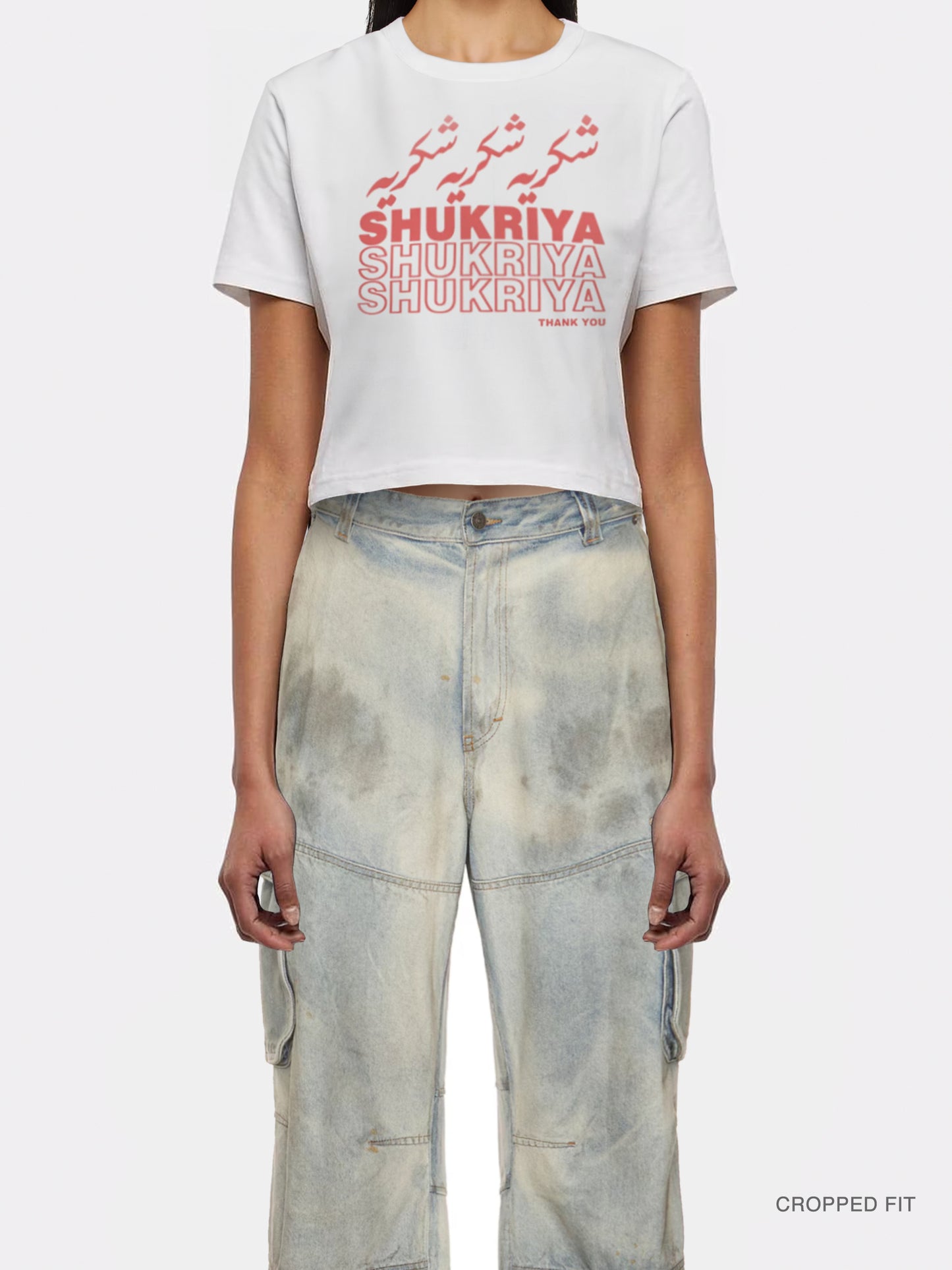 WMNS | "Shukriya" Bazaar Thank You Cropped Tee